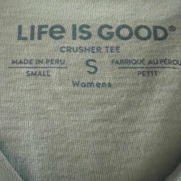 LIFE IS GOOD WOMENS NECK MINT GREEN SHORT SLEEVE CRUSHER TEE SIZE SMALL - Picture 8 of 10